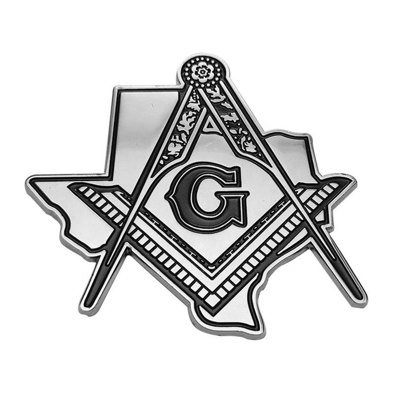 Metal Zinc Alloy Baking Paint Enamel Custom Masonic Car Logo Badge Pin Emblem