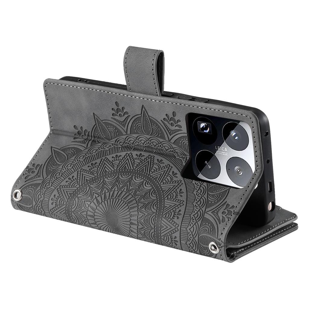 Style 006 For Xiaomi 15 Pro Wallet Case PU Leather Phone Cover Mandala Flower Pattern
