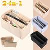 2 In 1 Felt Insert Bag Purse Organizer Insert Liner Travel Portable Makeup Bag Support Storage Bag for Most Handbag Tote NEW