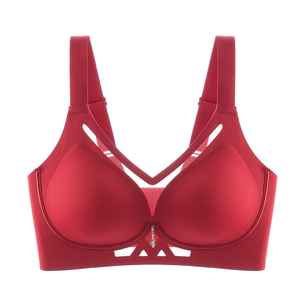 Russia's New Popular Large-size Underwear Women's Seamless Mesh Big Breasts Gather and Close Secondary Breasts Gather Bras