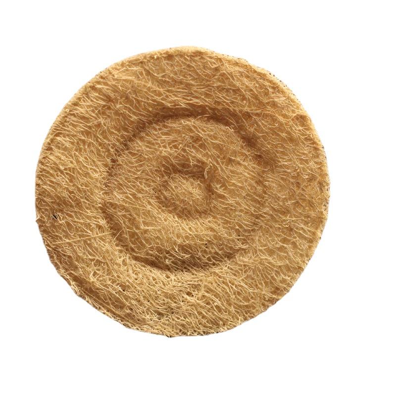6pcs Natural Handmade Loofah Pad Loofah Pot Pad Tea Coaster Teapot Pad Insulation Pad Pot Holder Tea Holder Tea Accessories