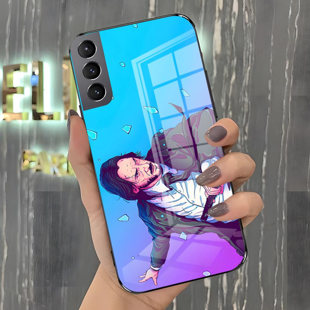 Movie Character John Wick Phone Case For Samsung A25 A13 A33 5G A54 A36 A35 A56 A52 A14 Shockproof Glass Cover