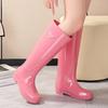 Tie Mouth Super Tall Tube Women's Fashion Adult Long Tube Over Knee Rain Boots Non-slip Anti-high Waist Boots Extra Tall Shoes
