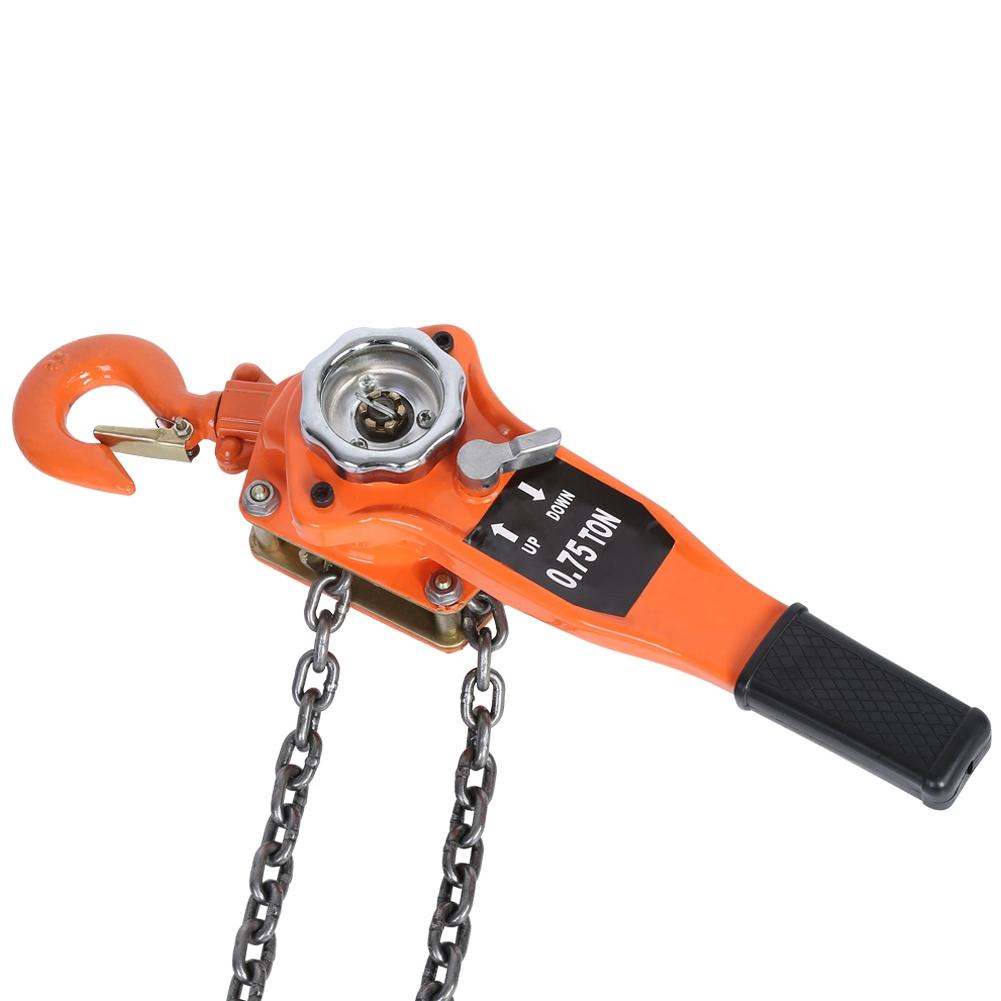 0.75t Orange Color Chain Block Hoist Ratchet Hoist Ratchet Lever Pulley Lifting 3meters
