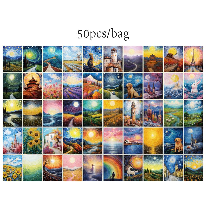 50 φύλλα/βιβλίο Χαρτί Scrapbook Κινούμενα Σχέδια Τοπίο Χαρακτήρας Στυλ Μικρός Πρίγκιπας Ιριδίζον Εγχειρίδιο Scrapbook Διακόσμηση Ημερολογίου