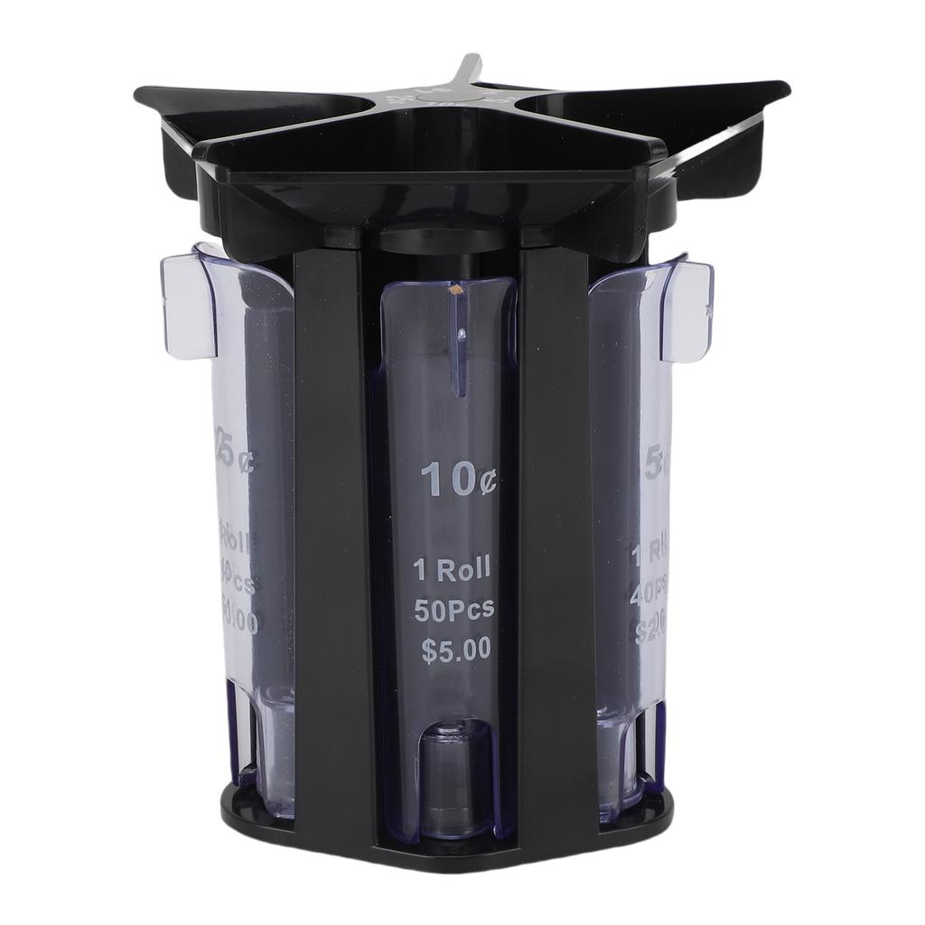 5 in 1 Change Sorter Tube Plastic Manual Change Counter for Employee Retailer Store Hotel Restaurant