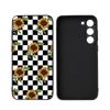 Checkerboard Checkered Luxury Black Phone Case For Samsung Galaxy S23 S24 S25 Ultra S22 Plus S21