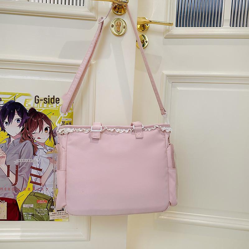 Kawaii Bowknot Itabag Tote - Sweet JK Girl Anime Transparent Badge Carrier
