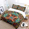 Exquisite Mandala Symmetrical Pattern Duvet Cover Set Digital Print Colorful Polyester Bedding with Zipper Closur for kids gifts