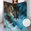 1pc Soft and Comfortable Leopard Print Flannel Throw Blanket, a Soft and Warm Blanket Suitable for Sofas, Home Leisure, Air Conditioning, Naps, Office