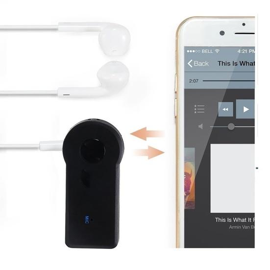 Bluetooth-compatible Receiver Multifunctional Hands-free Calls Car Wireless Speaker Receiver Audio Adapter with Microphone for Home