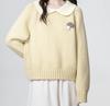 Winter Korean Style Slimming Casual Student Lazy Pullover Knitwear with Sweet Doll Collar