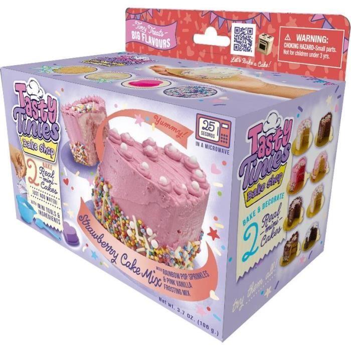 Kit de cuisine - GOLIATH - Tasty Tinies Strawberry Cake - Gâteau fraise avec glaçage vanille et décorations dès 6 ans