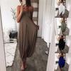 Elegant Plus Size Women Summer Maxi Dress With Sleeveless High Waist Design