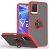 Magnetic Ring Holder TPU Bumper Shockproof Case For VIVO Y21 Y21S Y33S Y20 V21 V21E Y17 Y15 Y12 Y11 Matte Hard PC Back Cover