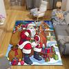 1Pc Christmas Candy Canes Rug Office Carpet Indoor Outdoor Doormat Nonslip Soft And Comfortable Living Room Christmas Halloween Gift D91841