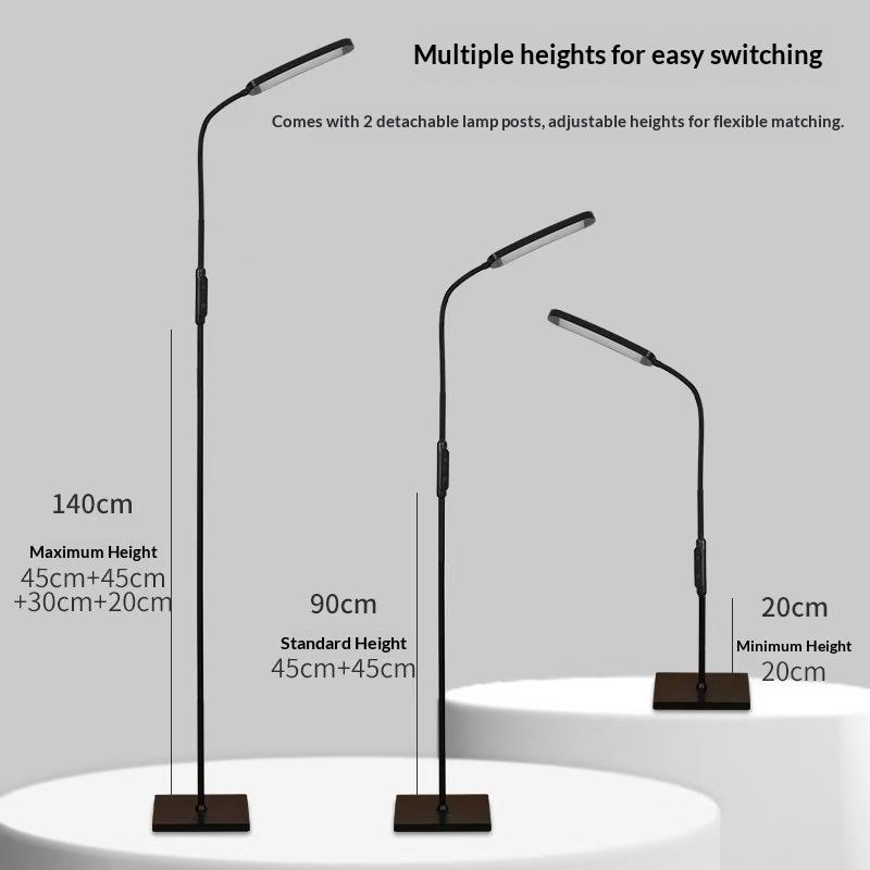 LED Floor Lamp For Living Room Adjustable Gooseneck Stand Light Dimmable Indoor Bedroom Standing Reading Light Office Decoration