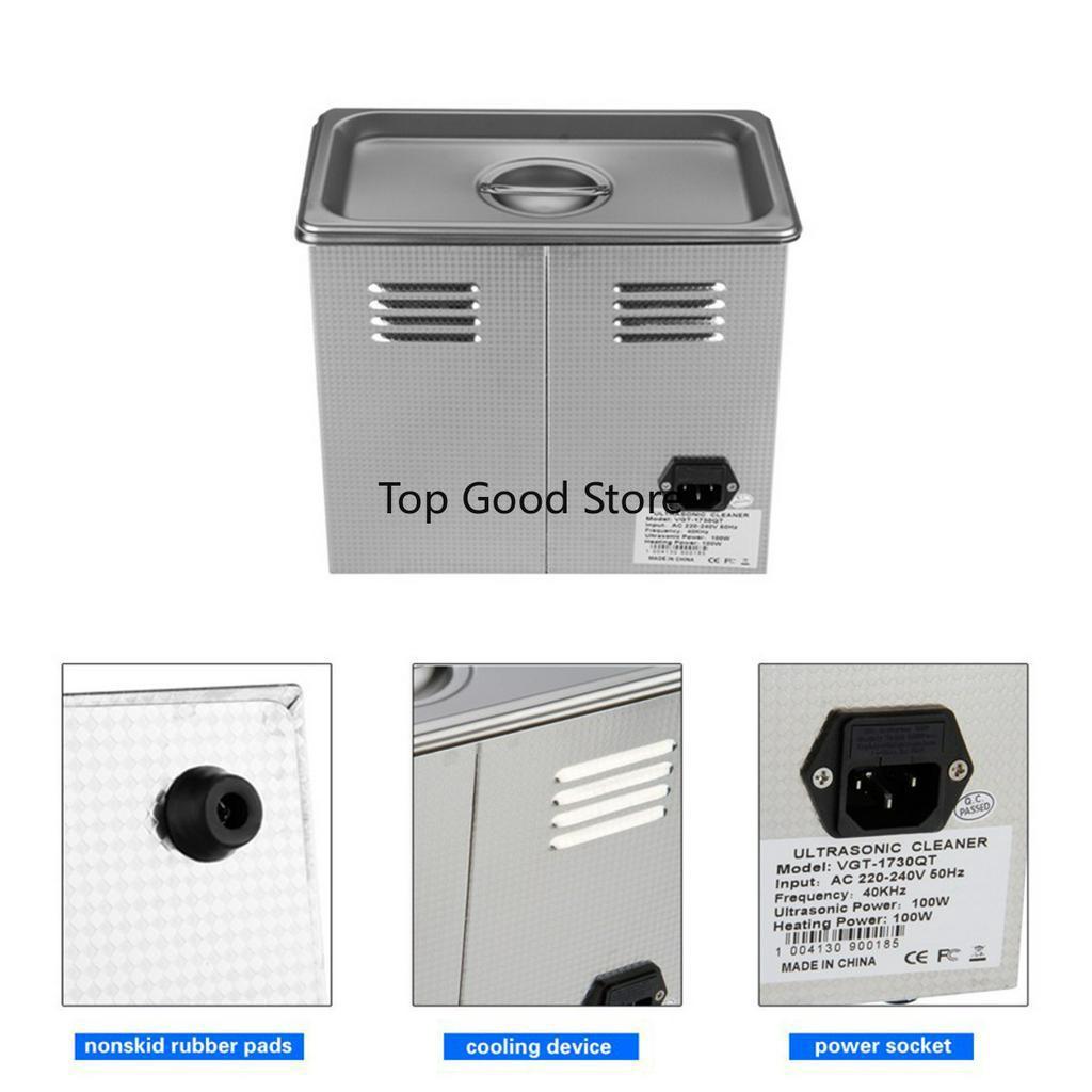 100W 3L Digitaler Ultraschallreiniger Ultraschallbad ReinigungsTimer Tank Heizkorb