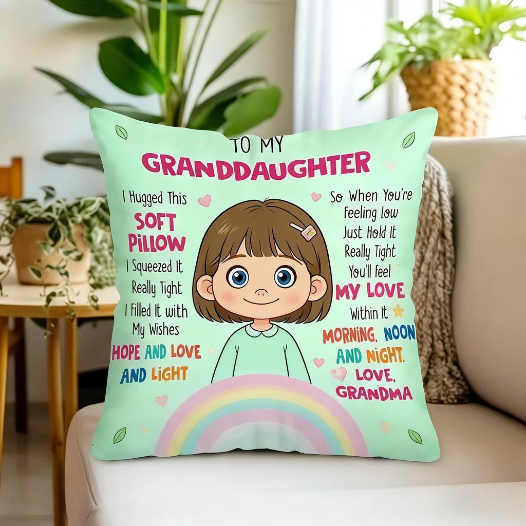 Cute Girl Room Decorative Pillowcase Granddaughter Gift Double-Sided Printed Children'S Bedroom Decorative Cushion Cover Cute Pi