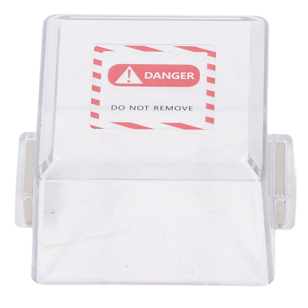 Emergency Stop Key Cover PC Transparent Magnetic Emergency Stop Switch Protective Case for Industria