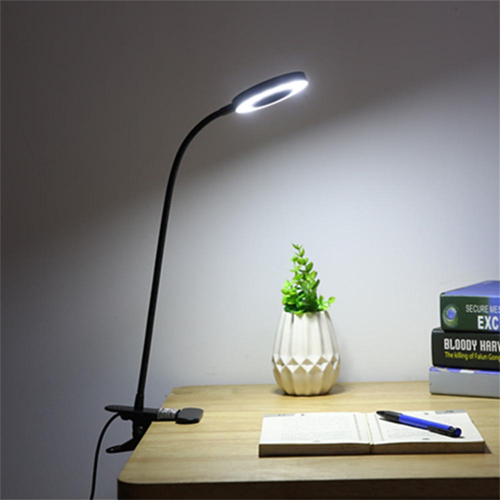 Modern Ring Style 3 Modes Dimmable Mini Beside Desk Lamp Flexible Arm Eye Protection Desk Lamp for Kid