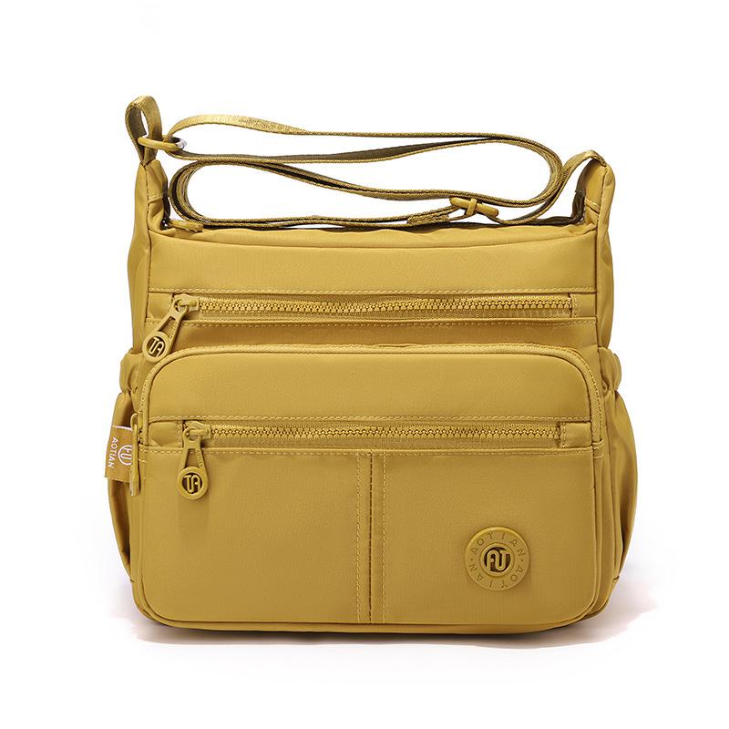 Women Multi Pocket Nylon Crossbody Bag Lightweight Shoulder Handbag Travel Purse