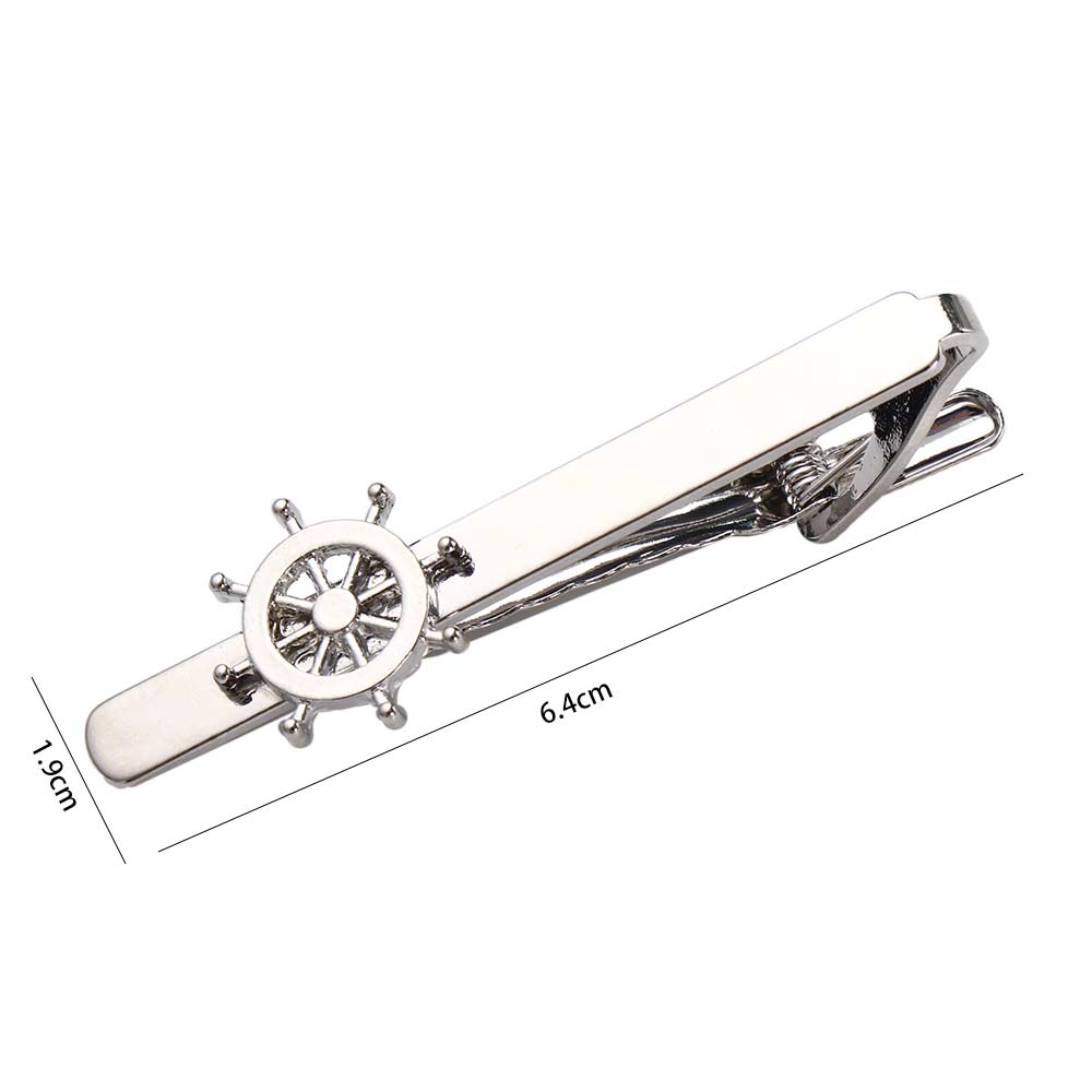 Wedding Fashion Jewelry Tie Pin Clasp Clip Necktie Bar Clasp Men Necktie Buckle Rudder Tie Clip