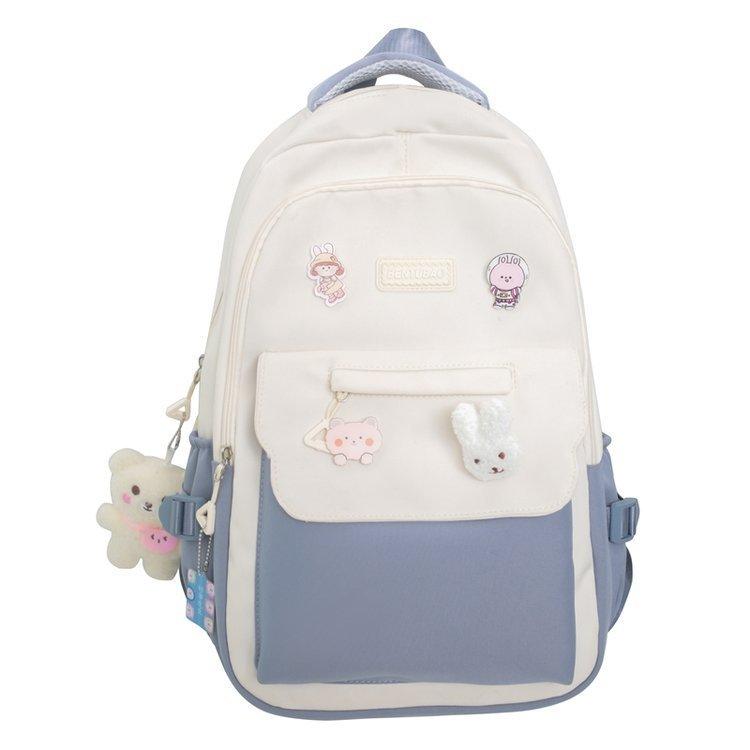 Schoolbag New Junior High School Schoolbag Female Tide Brand Large Capacity Backpack Men's Casual Versatile Ins Backpack Japanese Travel Bag