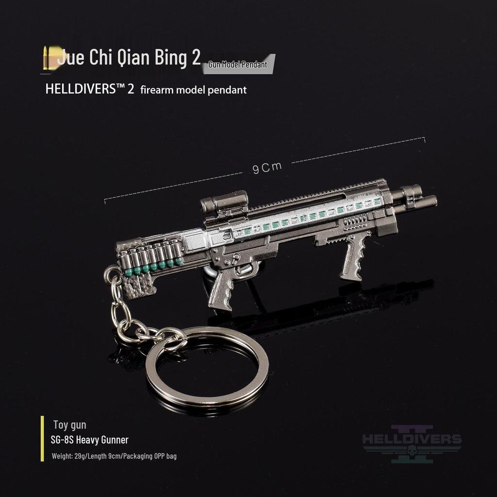 Helldivers 2 Mini Soldier Weapon Pendant Keychain Ornament
