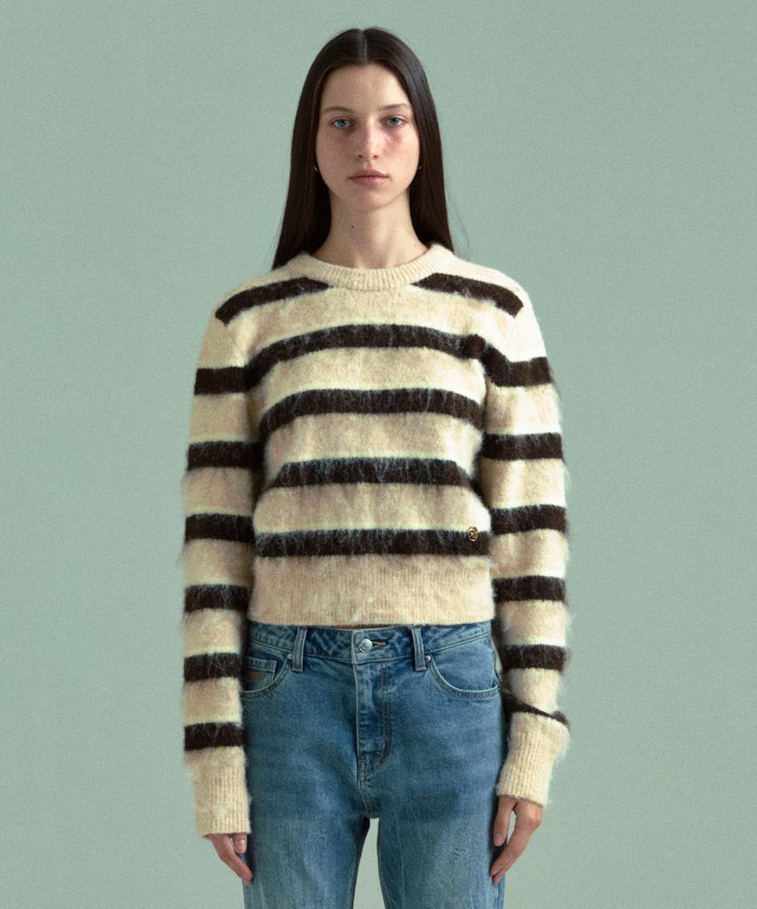 PLAC WOMEN Basic Striped Knit Beige