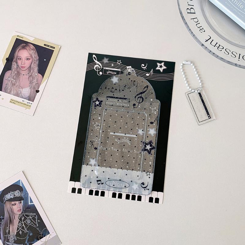 

Kpop Держатель для Покард Y2K Держатель для По Кард Kpop Подвески Держатели Кавайные Держатели для По Кард ИД Держатели для Проездных Карт чёрный