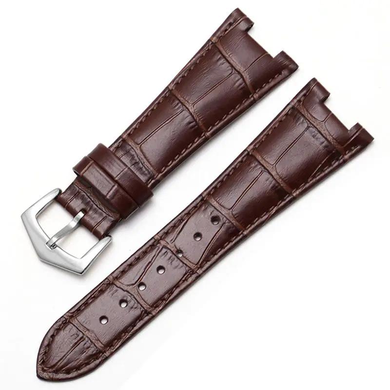 Cinturino per Orologio in Vera Pelle Per Patek Philippe 5711 5712G Nautilus Orologi Uomo e Donna 25-12mm Bocca concava convessa Cinturino