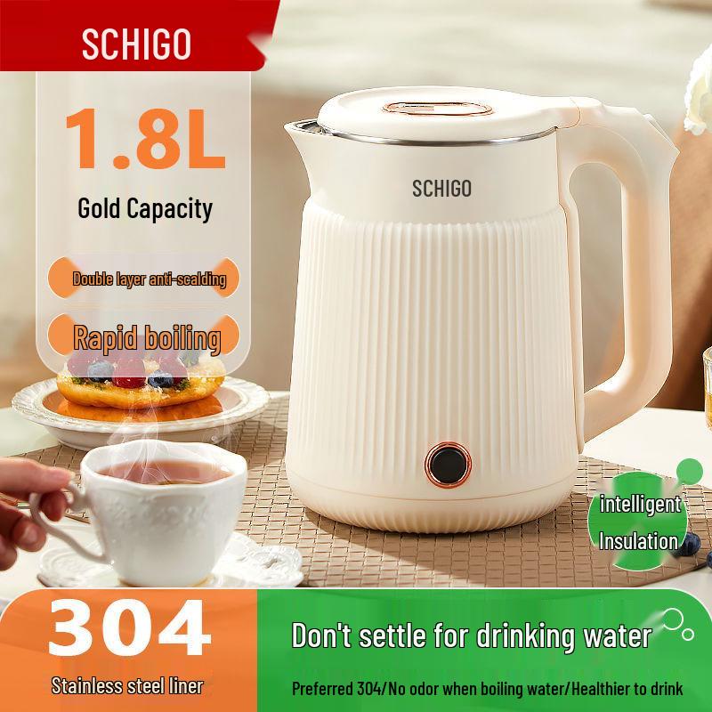 Zhigao Household Electric Kettle with Auto Power-off, Large Capacity, and Insulation for Dormitories.