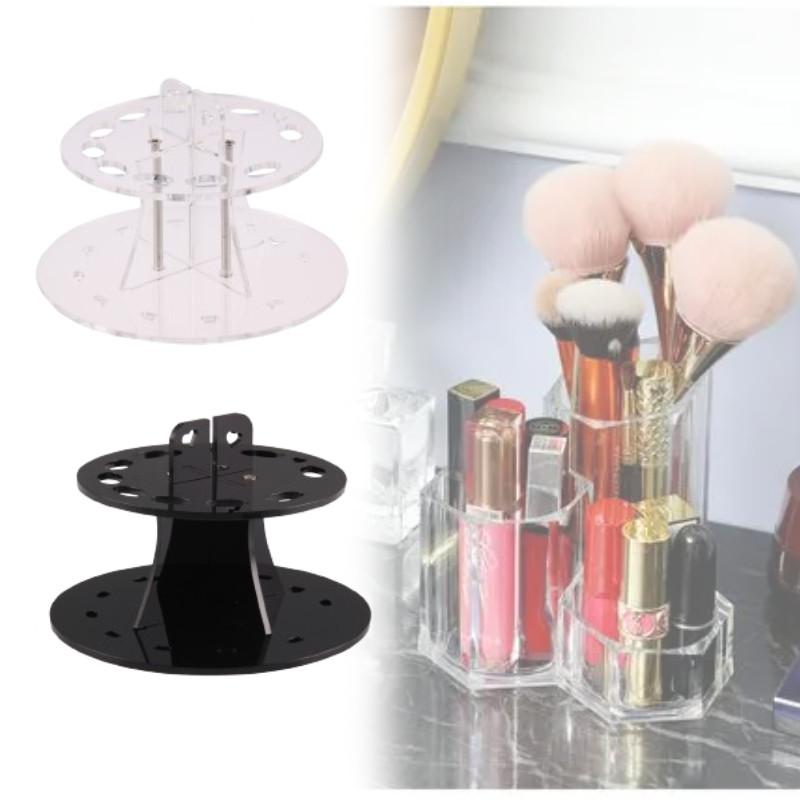 Makeup Cosmetic Brush Holder For 10pcs Toothbrush Brush Organizer Shelf Acrylic