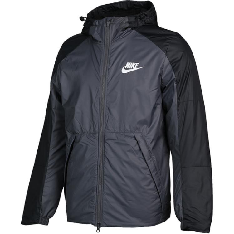 Nike Sportswear Casual Windbreaker Hoodie Men Outerwear Dark-Gray 861789-021