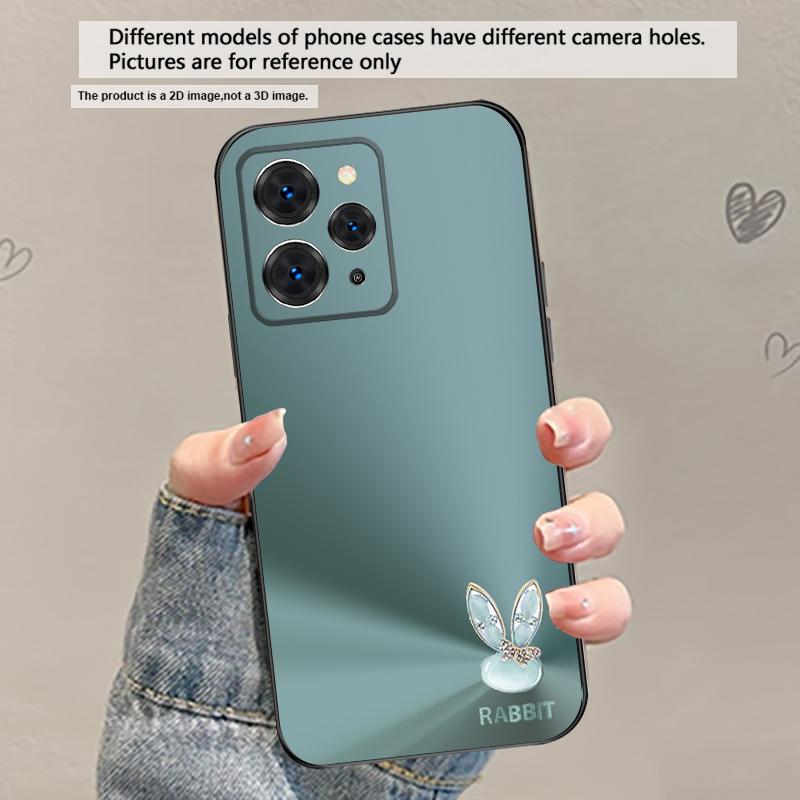 A Cute Light Blue Rabbit For Redmi Note 9 9S 10 11 12 12S 13 Pro+ Plus 5G India 14 Pro Global 14S 13C 14C TPU Soft Phone Case