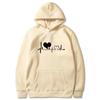 Spring Autumn Men Women Classic Simple Heart Print Hoodie Sweatshirt Casual Long Sleeve Hip Hop Y2K Fleece Pullover Top
