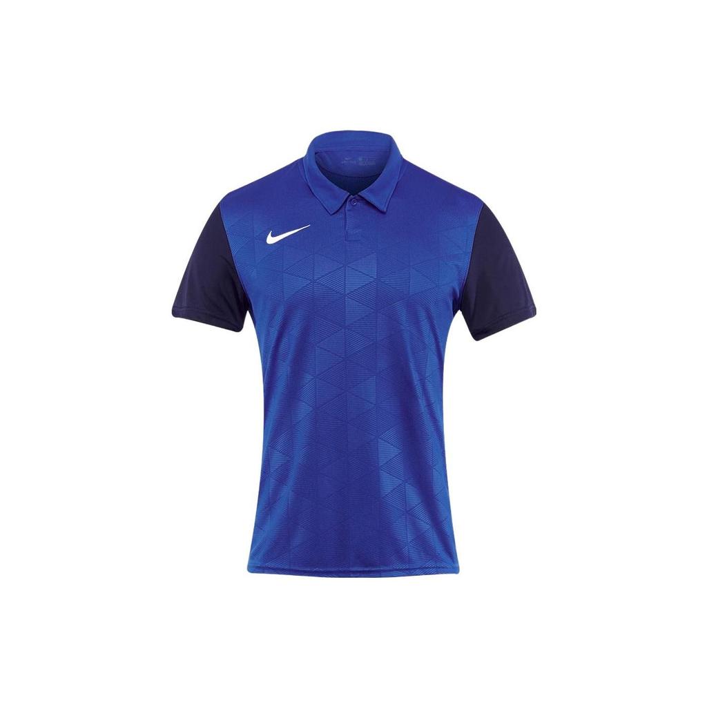 Nike Sports Casual Football Short Sleeve Breathable Polo Shirt Men Tops Blue BV6725-463