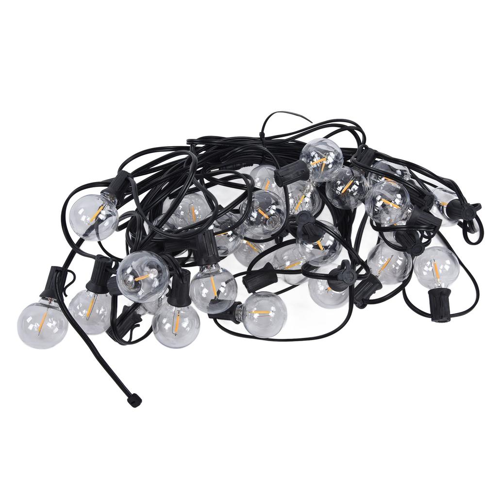 G40 27LED Solar String Lights with 4 Lighting Modes IP65 Garden Courtyard Lawn Festival Party Decor