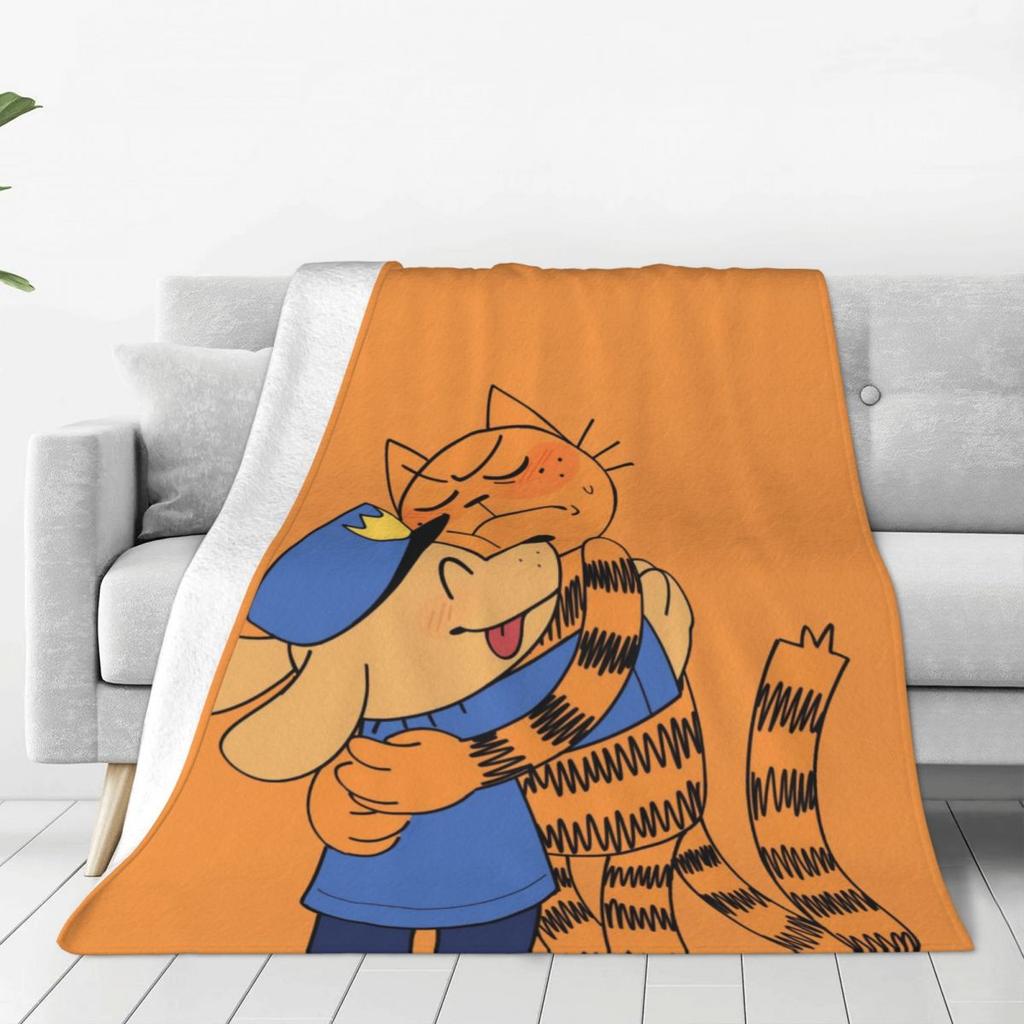 Custom Dogs Wallpaper Blanket Soft Fleece Autumn Warm Flannel Funny Manga Cartoon Throw Blankets For Sofa Travel Bedding Quilt