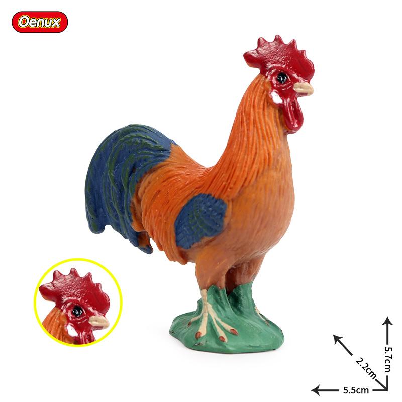 

Oenux Милые животные на ферме Курица Индейка Цыпленок Петух Фигурка Модель Фигурки Птица Миниатюрная Обучающая ПВХ Детская Игрушка