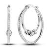 Double Hoop Earrings For Women 925 Silver Starry Moon Sea Star Turtle Pendants Ear Studs Earrings Fine Anniversary Jewelry Gifts