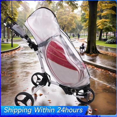 PVC Golf Bag Transparent Dustproof Golf Bag Protector with Hood Golf Pole Bag Cover Golf Rain Bag for Golf Push Carts& Golf Club