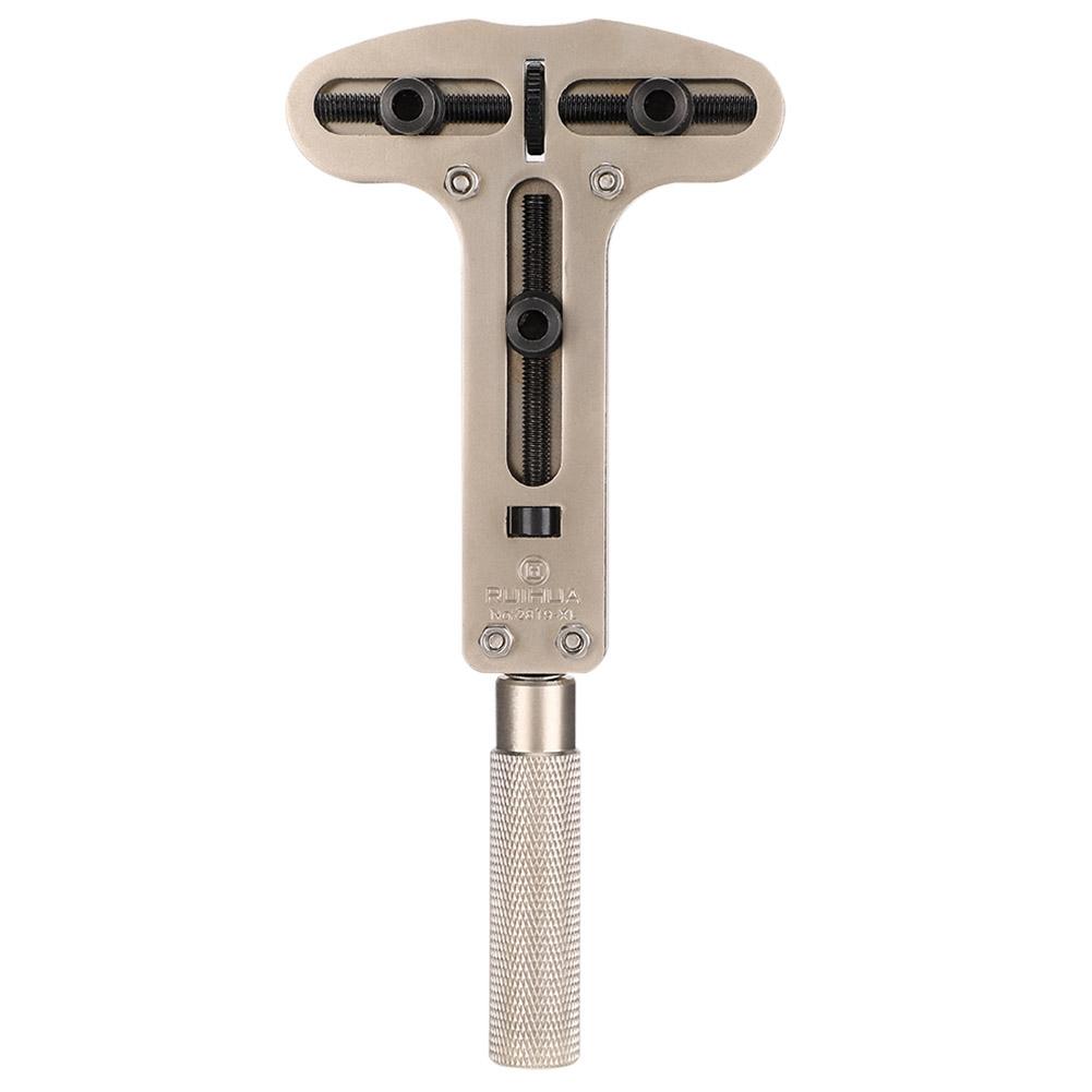 Metal Three Jaw Watch Back Case Opener Cover Remover Wristwatch Repairing Tool with Accessory