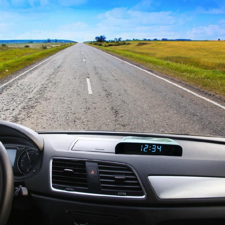 Innovative Solar Rechargeable Car Clock with After Dark Visibility Solar Charged Clock Essential Accessory for Vehicle