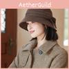 Polyester Hat For Women With Solid Color And Bow Decor For Casual Winter Wear