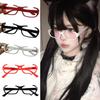 Y2K Crying Tears Half Frame Glasses For Men Women Spice Girl Anime Cosplay Hip Hop Funny Retro Eyeglass Subculture Accessory