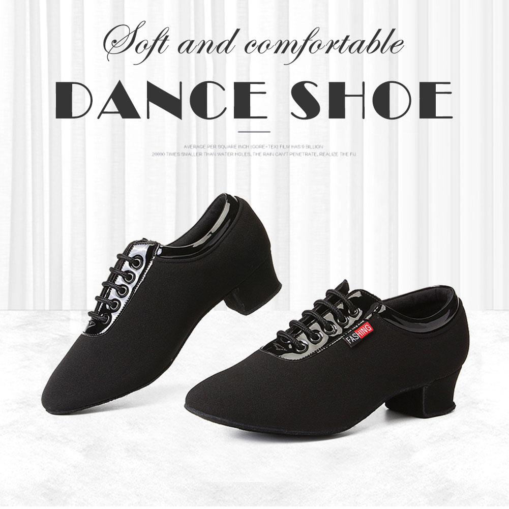 Fashion Women Latin Dance Shoes Teacher Shoes Middle Heel Jazz Square Dance Shoes Latin Dance