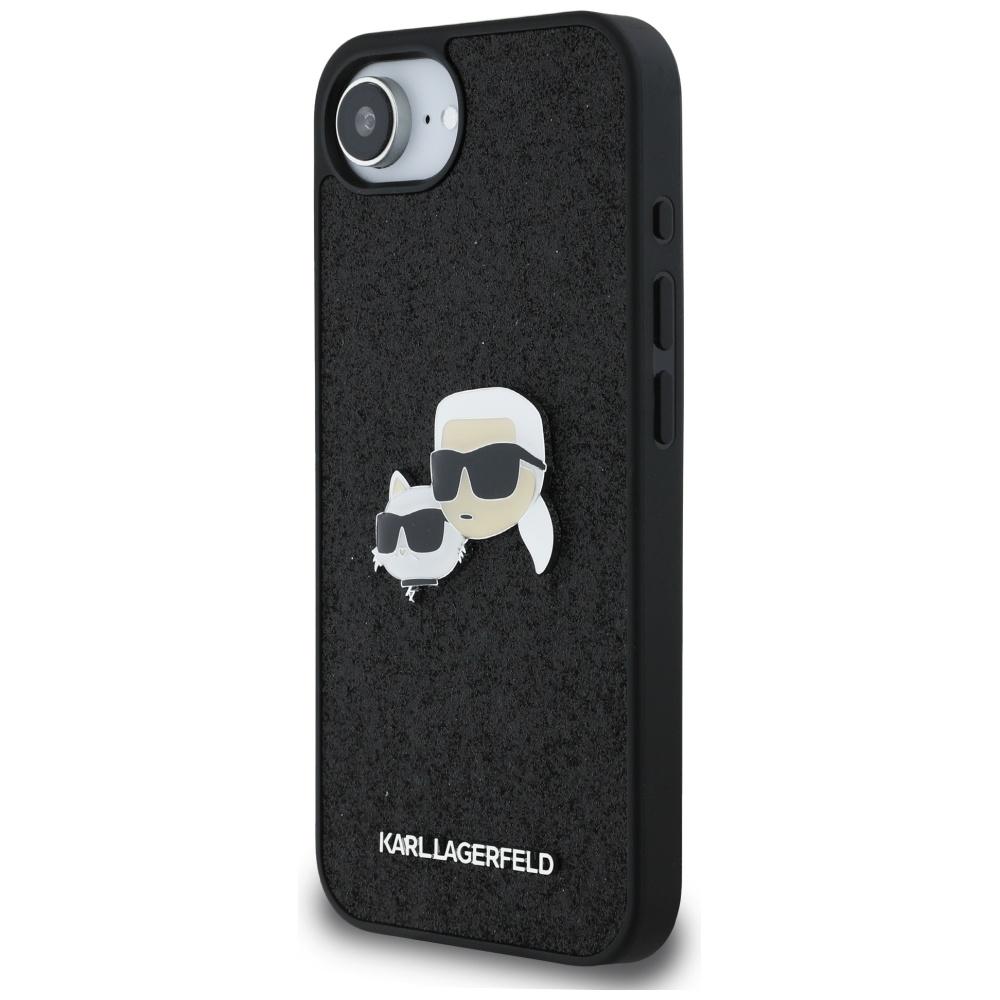 Etui Do iPhone 16e Karl Lagerfeld Fixed Glitter Czarny