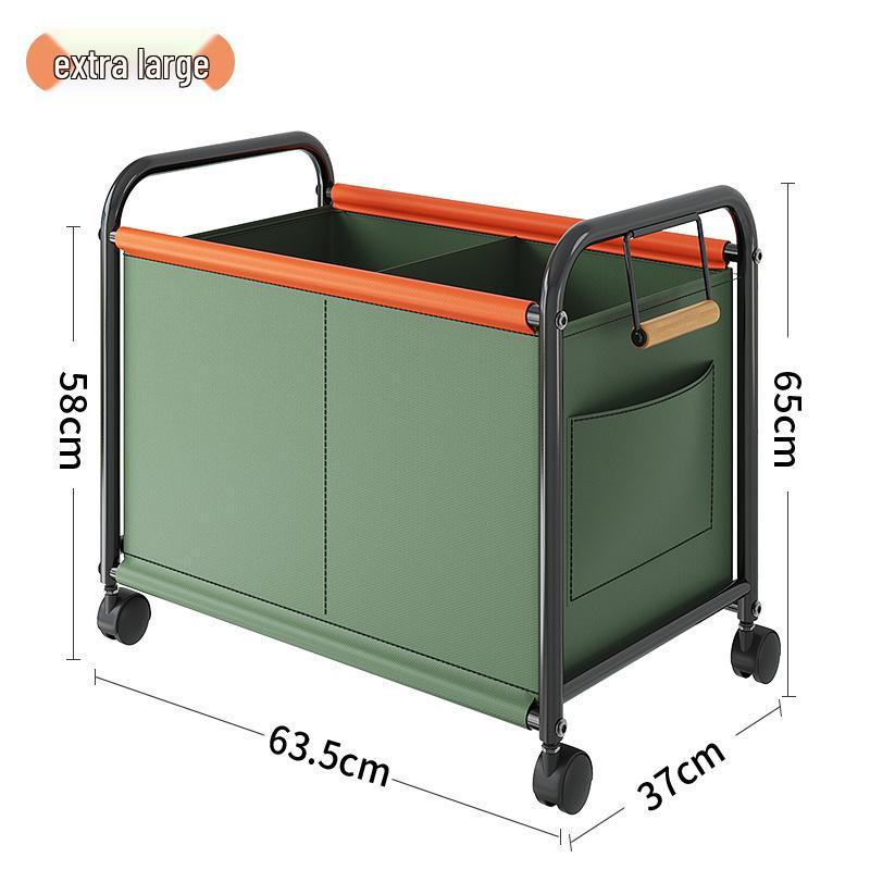 Multifunctional Children's Toy Storage Trolley with Wheels